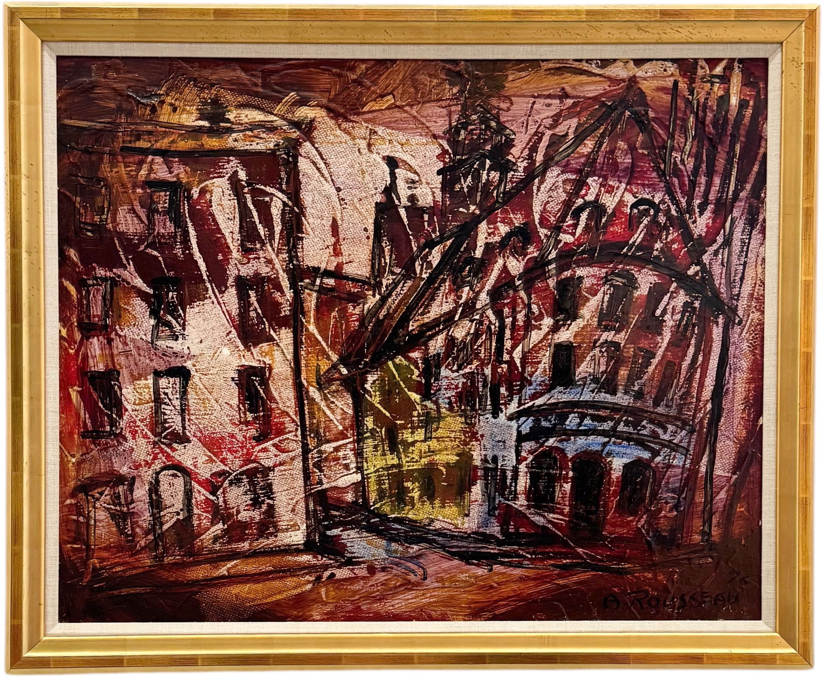 ALBERT ROUSSEAU (1908-1982, Canadian) Vieux Quebec Haute Ville (1 of 5)