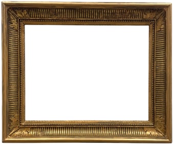 19th Century Fluted Cove American Gold Frame 24 x 18.5 in, 31 x 26 in