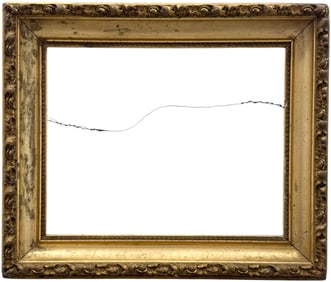 19th Century American Gold Gesso Frame 19 1/4 x 15 1/2 in, 26 x 22 in