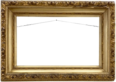 Antique Victorian Gold Gesso Frame 20 x 12 in, 27 x 19 in