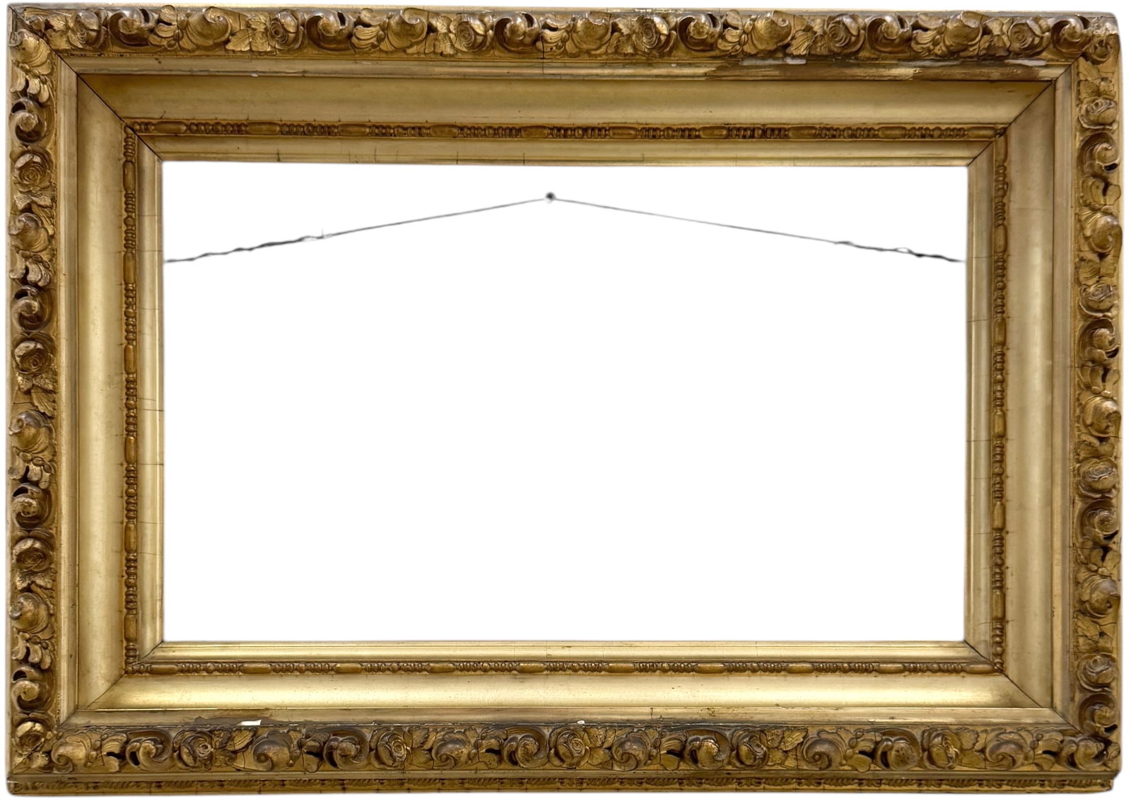 Antique Victorian Gold Gesso Frame 20 x 12 in, 27 x 19 in: Size 20 x 12 in, 27 x 19 in