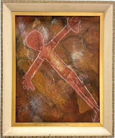 Vintage American School Abstract With Figure Unsigned