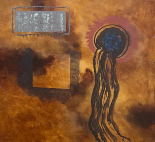 RIGOBERTO MENA (b. 1961, Cuban) Large Abstract 48"