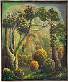 CHARLES DUFRANC (b. 1948, Haitian) Jungle Scene With Birds