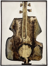 JOSE ALVAREZ (20th c, Cuban) Cubist Guitar