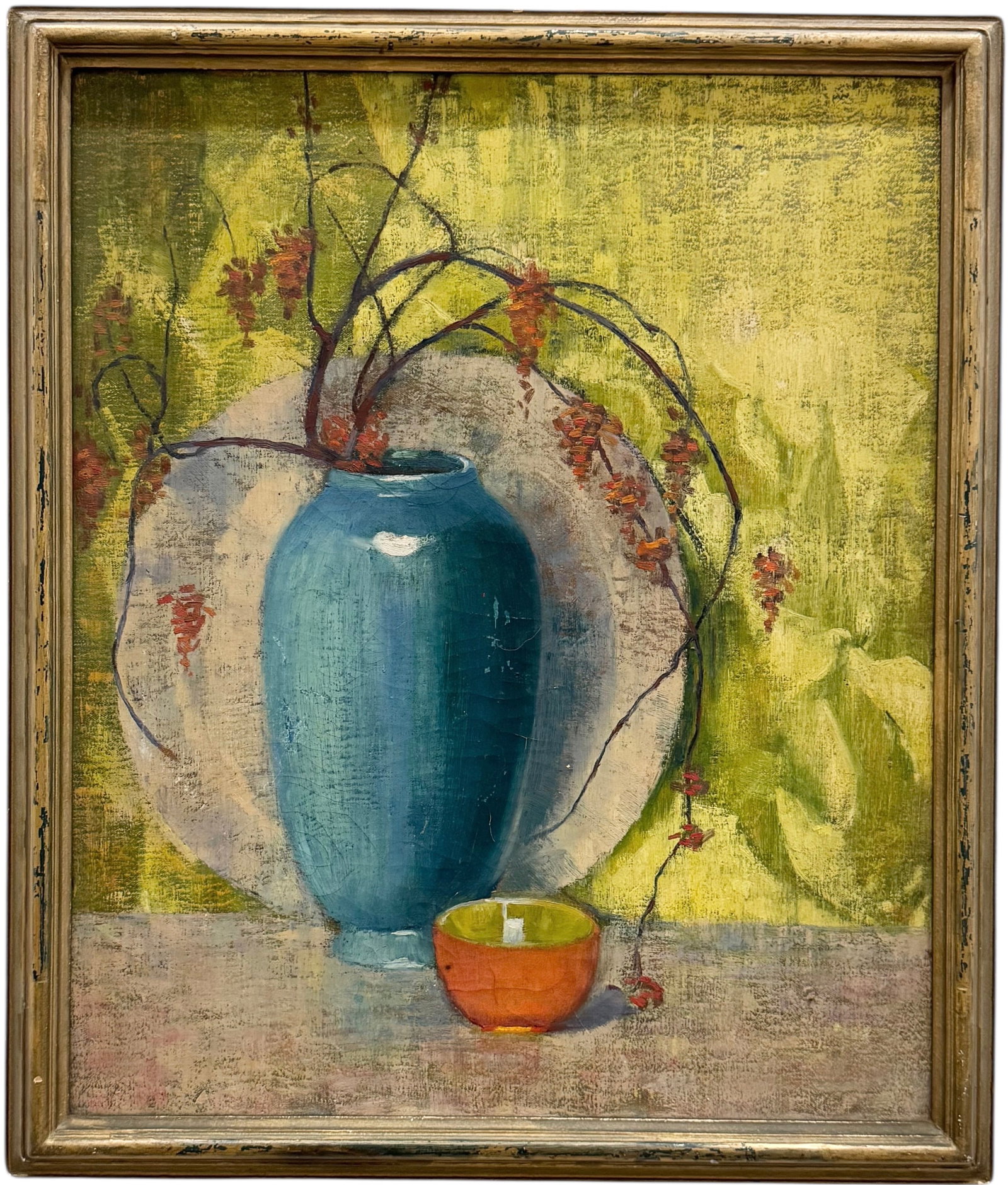 Early 20th Century American School Still Life Of Flowers Pennsylvania Academy Of Fine Arts: Oil on canvas 24 x 20 in, 26.5 x 22.5 in (framed), Signed verso, PAFA. Domestic Flat Shipping Price: $90
