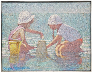 HARRY BENSON (20th c, American) Children At Beach