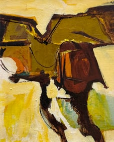 Mid-Century American School Abstract Oil On Canvas
