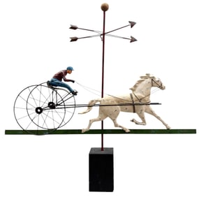 Curtis Jere Vintage Horse Racing Weathervane Sculpture