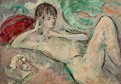 Mid-Century Modern French School Reclining Figure "The Telephone"