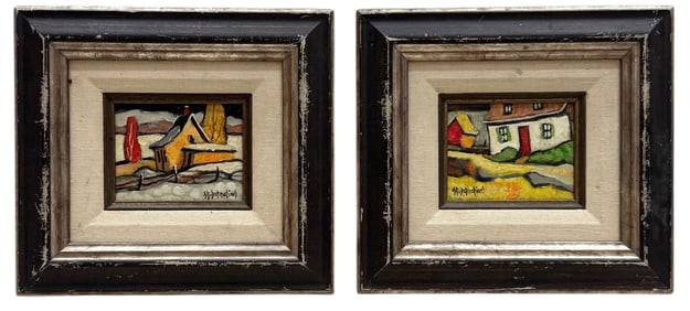 Jean Guy Desrosiers (Born 1934, Canadian) Pair Of Quebec Landscapes