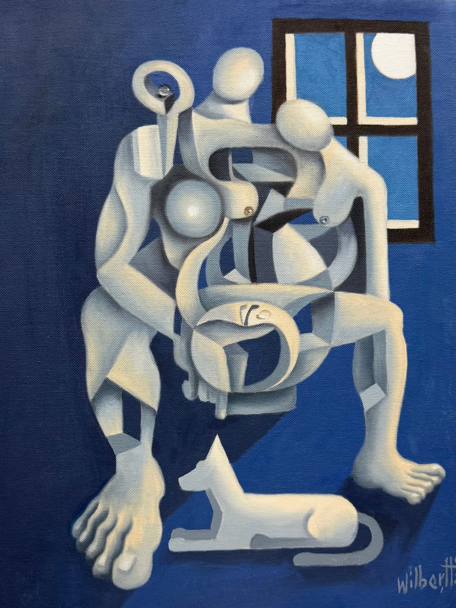 WILBER HERERRA ORTIZ (20th c, Mexico) Merida Artist, Cubist (1 of 3)