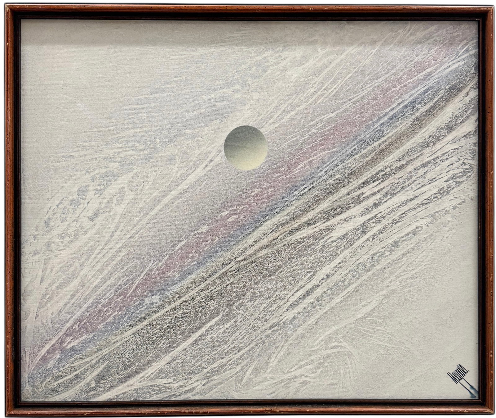 WILLIAM MEYERS (20th c, American) Abstract: Oil on canvas 24 x 20 in. Domestic Flat Shipping Price:$60