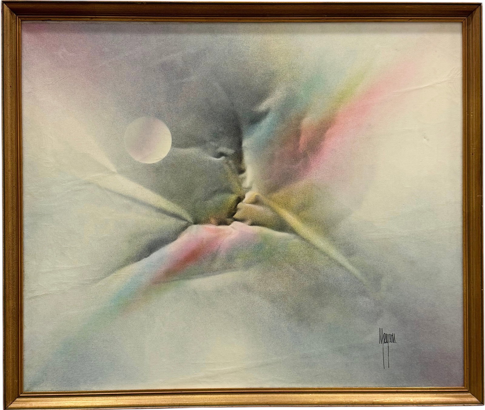 WILLIAM MEYERS (20th c, American) Abstract: Oil on canvas 24 x 20 in. Domestic Flat Shipping Price:$60