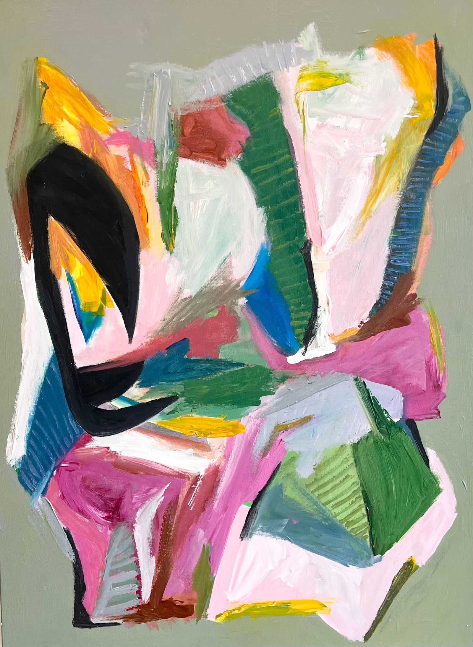 Contemporary American School Abstract Expressionist Painting (1 of 3)