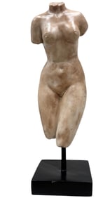 Contemporary Sculpture Nude Torso Of A Woman 14.5"