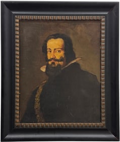 Nicely Framed Early Spanish School Portrait Of A Distinguished Gentleman