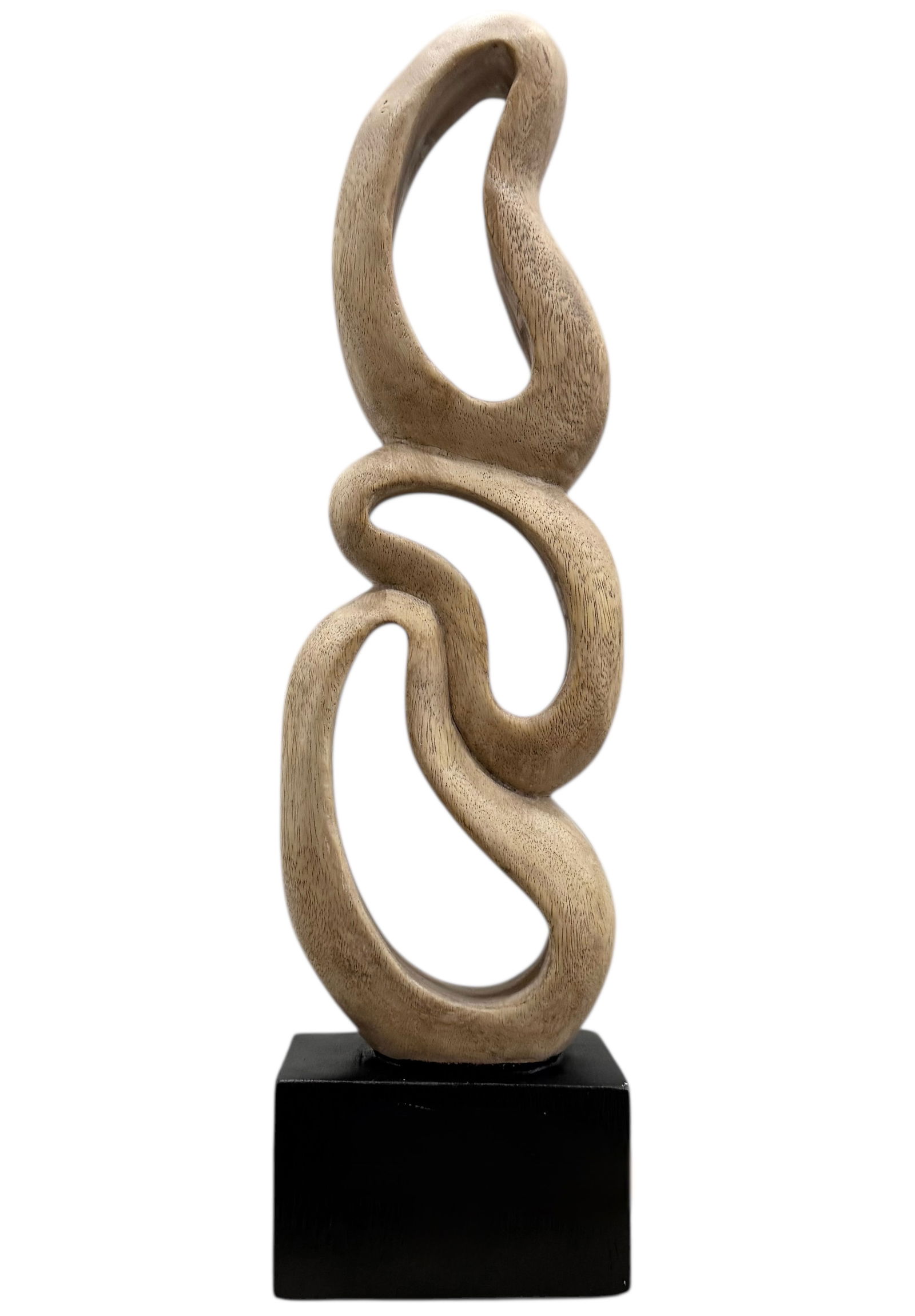 Contemporary Carved Wood Abstract Sculpture 18" (1 of 3)