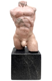 Beautifully Carved Marble Male Torso Sculpture