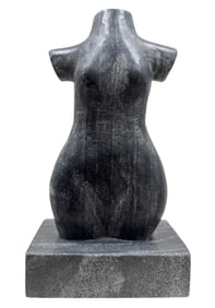 Modern Stone Sculpture Of A Nude Female Torso 9.5"