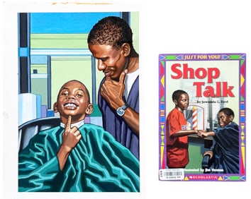 Black Illustration Art For "Shop Talk"