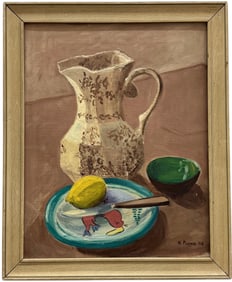 Mid-Century American School Cubist Still Life Signed & Dated