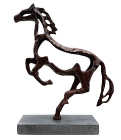 Contemporary Metal Modern Horse Sculpture