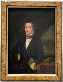 19th Century English School Portrait Of Young Boy