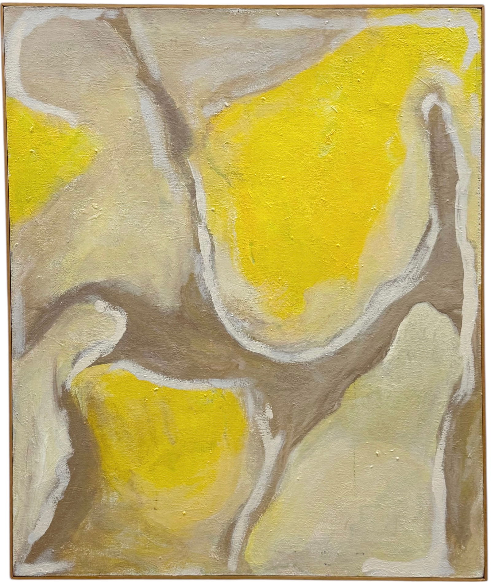 Contemporary American School Abstract Expressionist Painting Signed Verso (1 of 4)