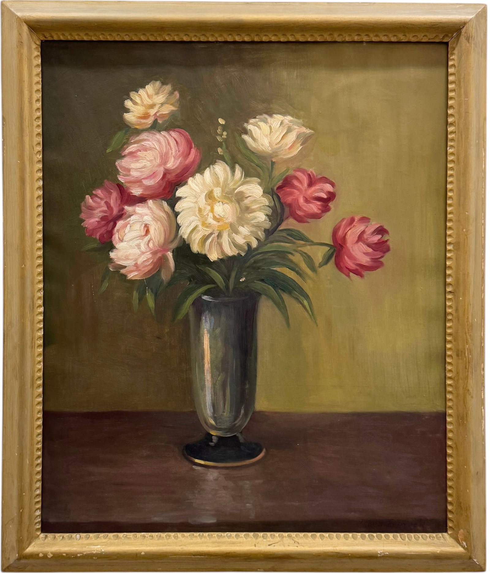 JACOB BINDER (1884-1984, American) Massachusetts Artist Still Life: Oil painting on canvas 30 x 25 in, 34 x 29 in (framed). Born in Kreslavke, Russia, Jacob Binder became a portrait and landscape painter in Boston, Massachusetts. He studied at the Academy of Art in Pe
