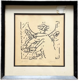 Pencil Signed Vintage Pop Art Lithograph, Lipsticks