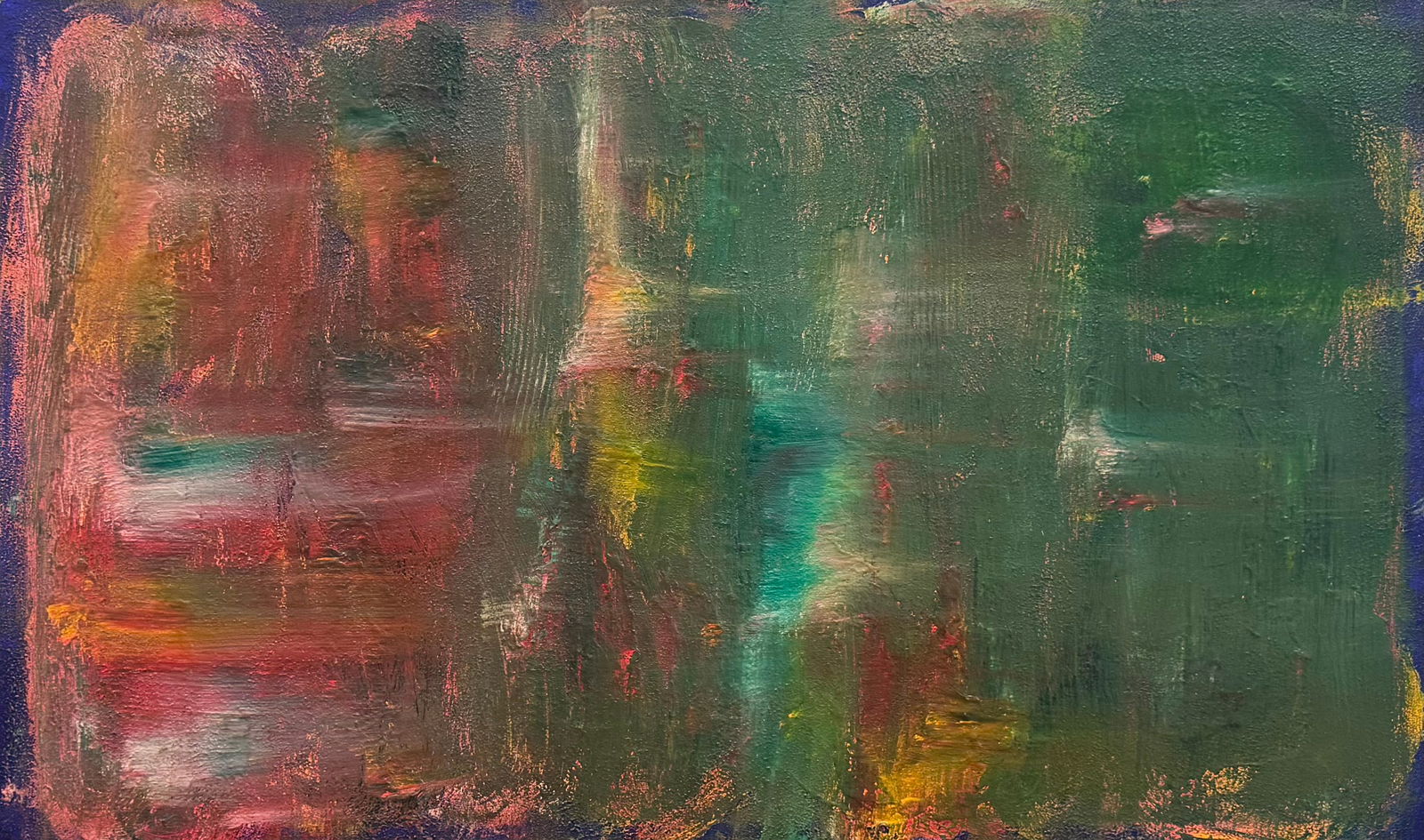 Monumental American School Contemporary Abstract Expressionist Painting 60" (1 of 2)