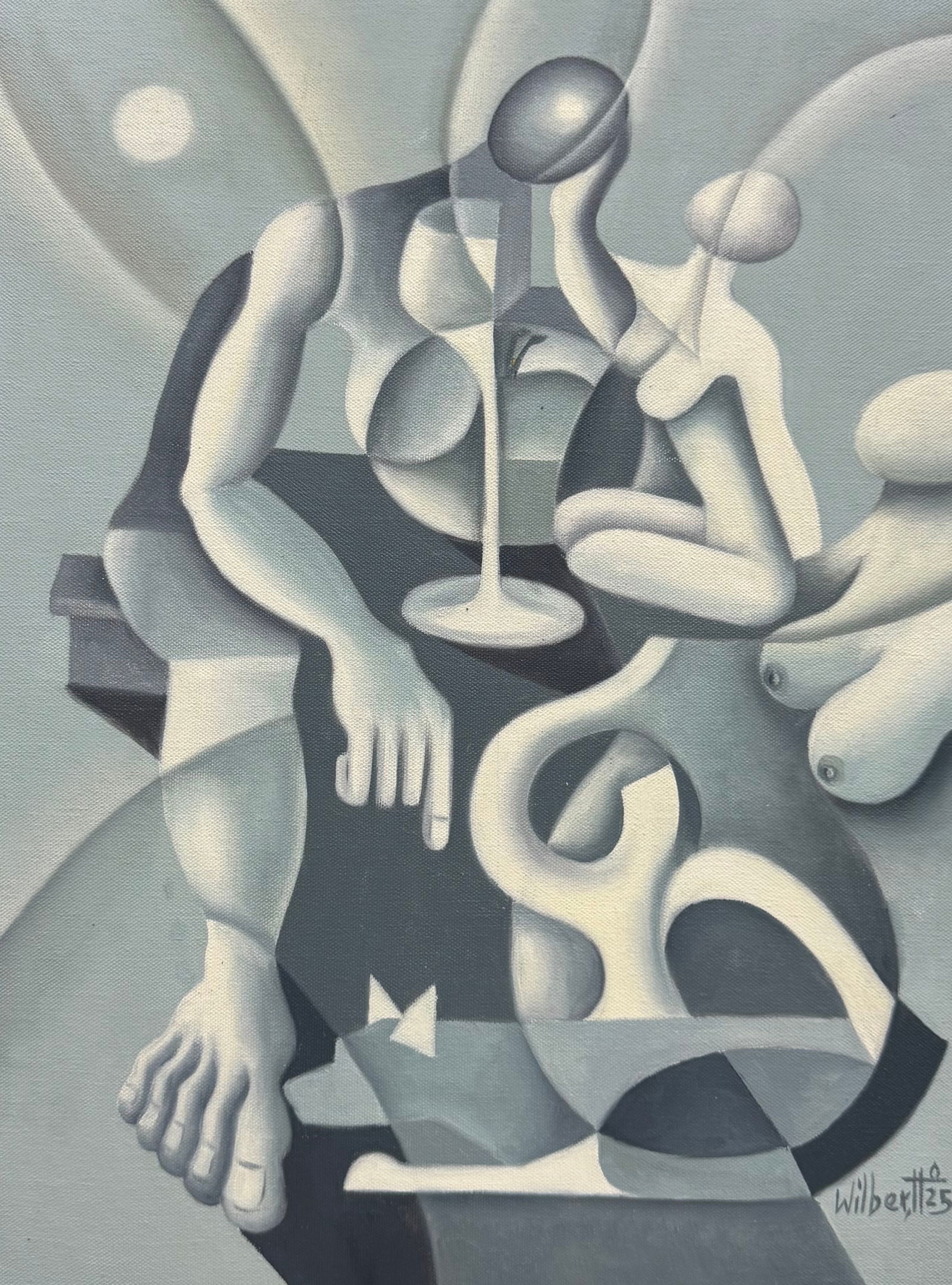 WILBER HERERRA ORTIZ (20th c, Mexico) Merida Artist, Cubist (1 of 2)
