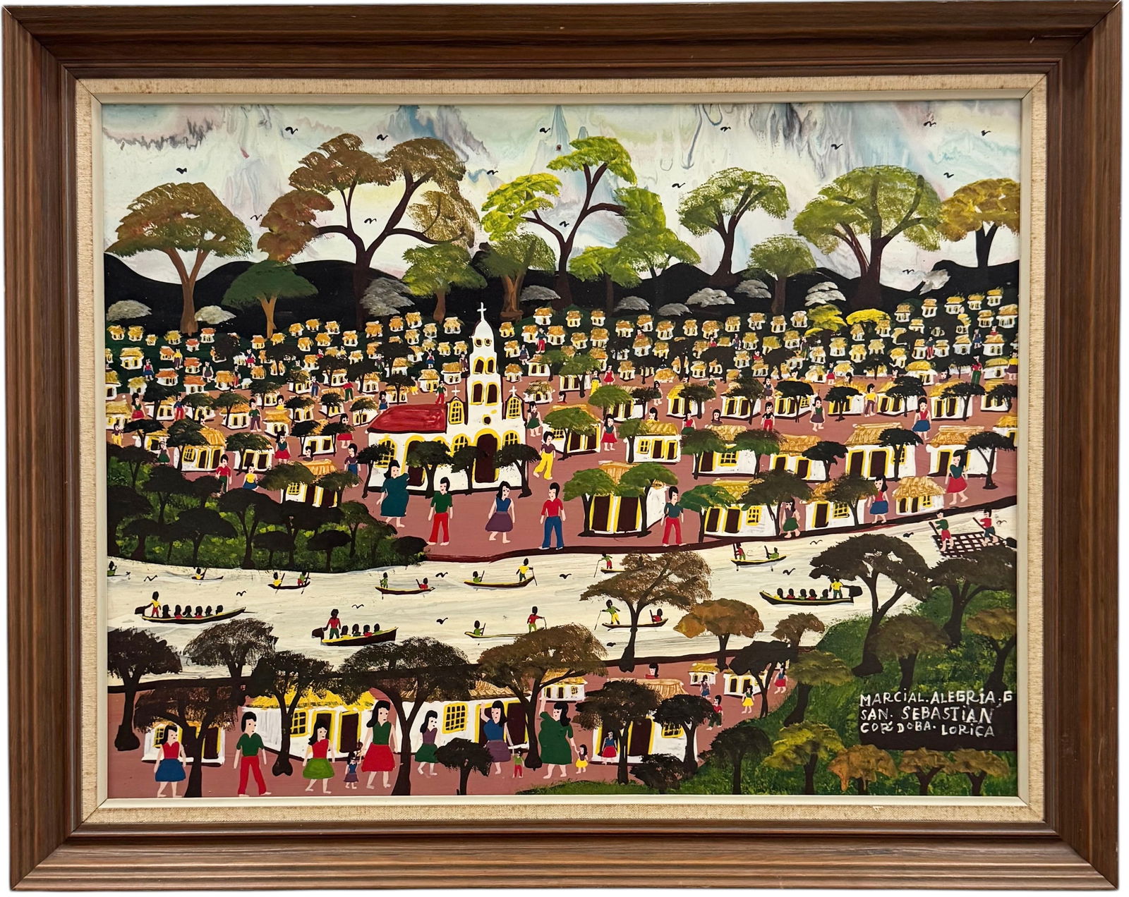 MARCIEL ALEGRIA (1936-2024, Colombian) Primitive Folk Art (1 of 4)