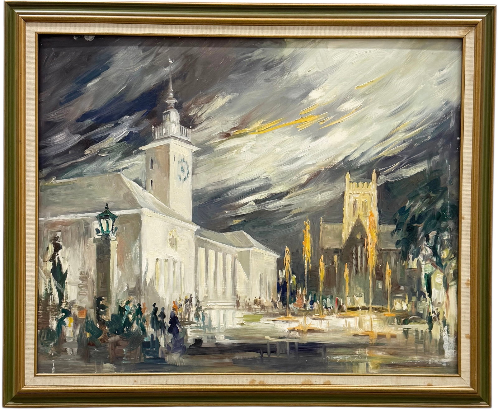 WH HARRINGTON (20th c, Canadian) Double Sided Oil Paintings: Oil on board 36 x 30 in. Domestic Flat Shipping Price: $110
