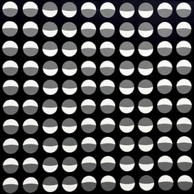 TIM RAY FISHER (20th c, American) Large Op Art Abstract
