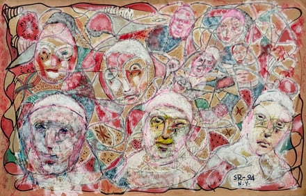 SIDNEY ROSENSTEIN ( 20th c, American) "Before Surgery" Abstract