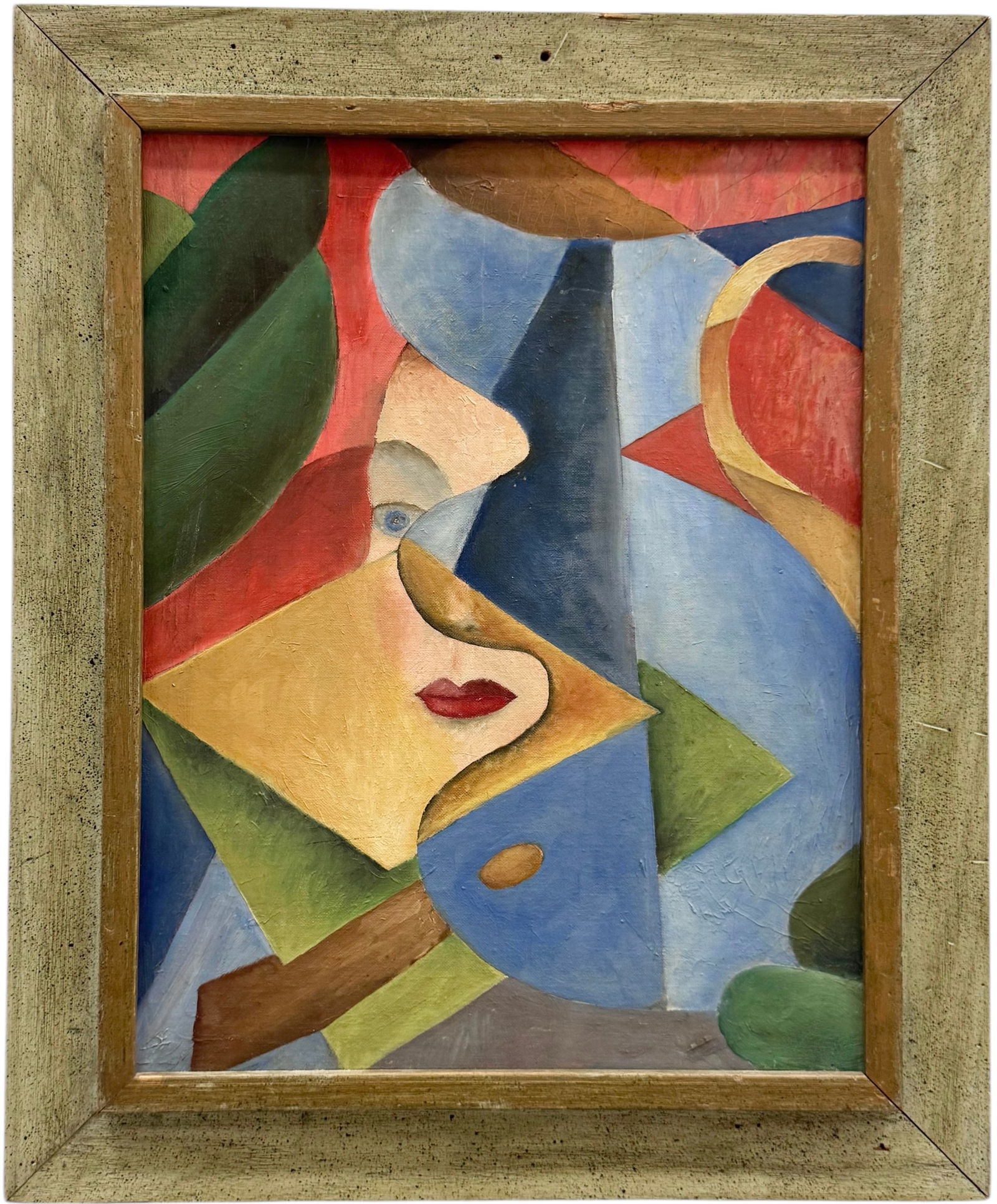 European School Cubist Avant Garde Abstract Oil Painting, Possibly Russian (1 of 2)