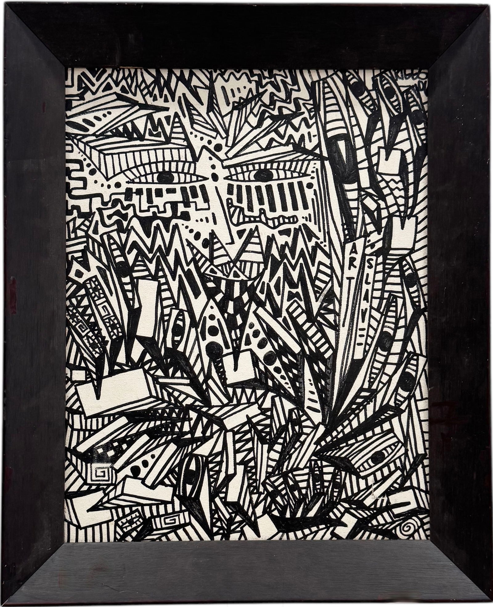 Art Slav, Contemporary Black & White Abstract Painting (1 of 3)