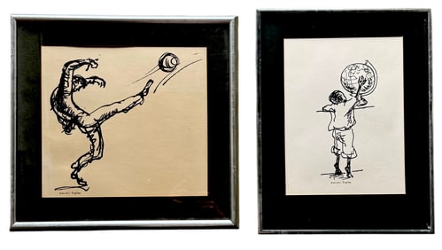 AARON SOPHER, Pair Of Lithographs