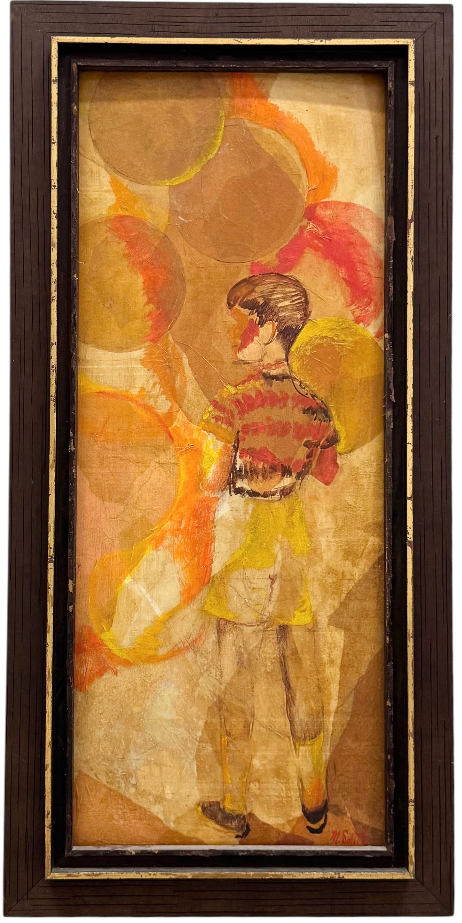 MIRIAN SMITH (20th c, American) Large Mid Century Modern Painting Miami Woman Artist (1 of 7)