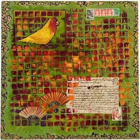 Contemporary American School Mixed Media Abstract Painting