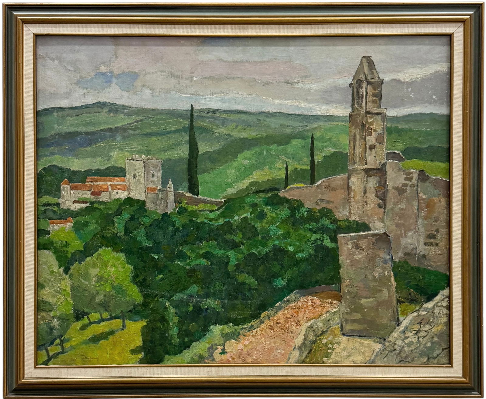 Walter Young, Tuscan Landscape Oil Painting On Board (1 of 3)