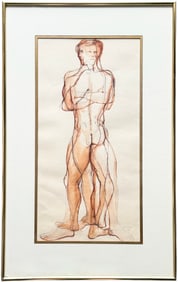 NEEL CHARLES LESLIE BATE (1916-1989, American) "Turn, Turn, Turn", Male Nude
