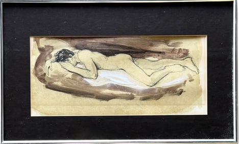 EMILIO A SERIO (1930-2015, American) Reclining Male Nude