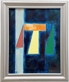 Contemporary American School Abstract Painting On Canvas