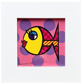 After Romero Britto, Pop Art Fish Print