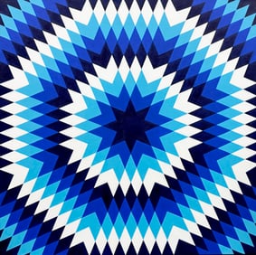 TIM RAY FISHER (20th c, American) Large Op Art Abstract