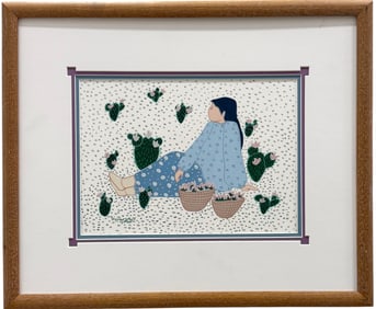 VIRGINIA ALICE STROUD (b. 1951, American) Cherokee Indian Artist ,Oklahoma