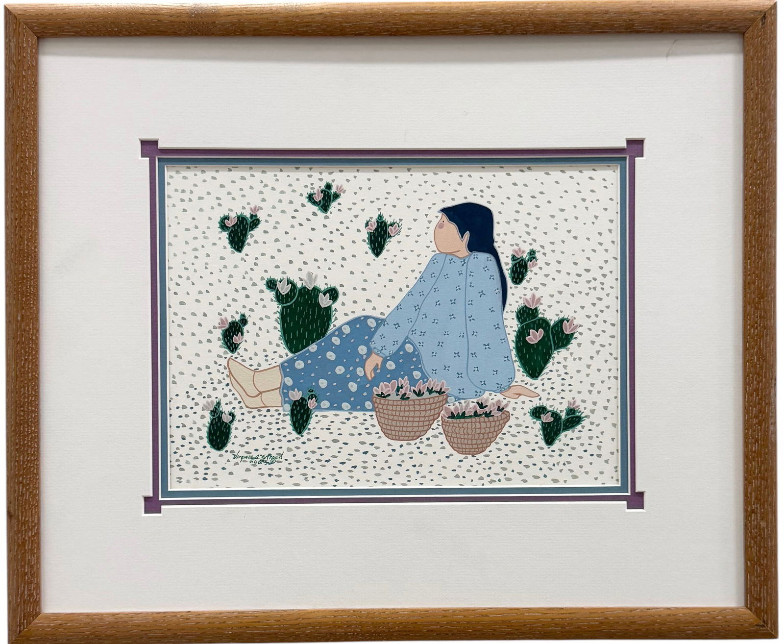 VIRGINIA ALICE STROUD (b. 1951, American) Cherokee Indian Artist ,Oklahoma (1 of 4)